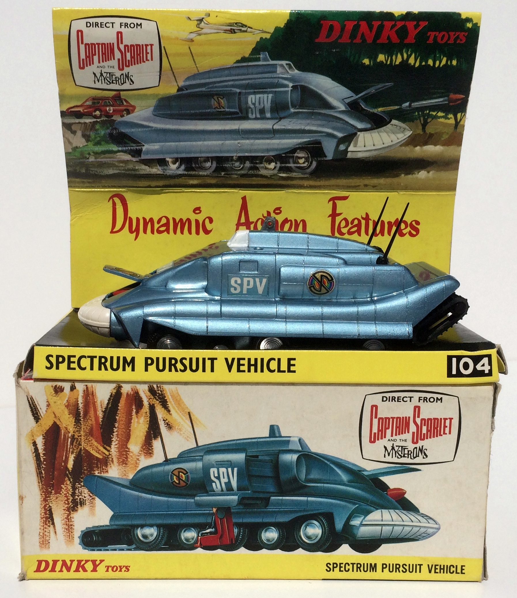 Dinky Toys # 104  SPV Repro Sticker Set and two front rockets 